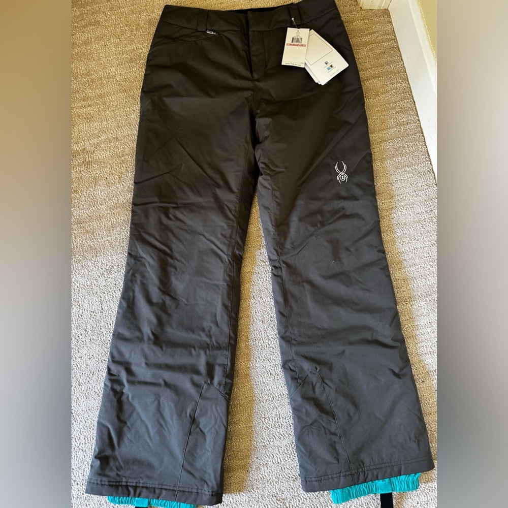 Spyder Black Pants with Teal Accents